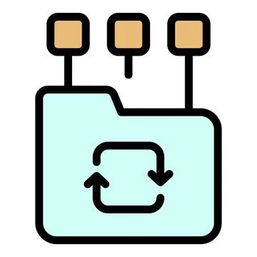 Filter search file folder icon vector flat 스톡 일러스트
