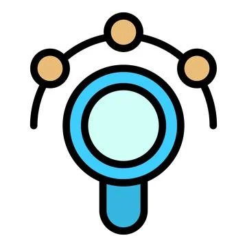 Filter search magnifier icon vector flat Illustration
