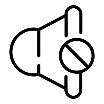 Filter search megaphone icon, outline style Stock Illustration