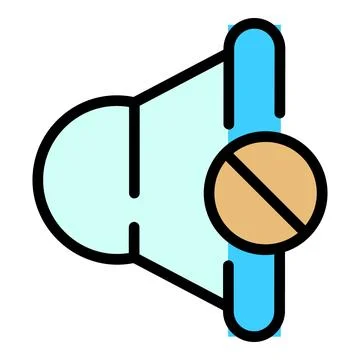 Filter search megaphone icon vector flat Stock Illustration
