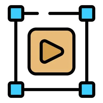 Filter search video icon vector flat Stock Illustration