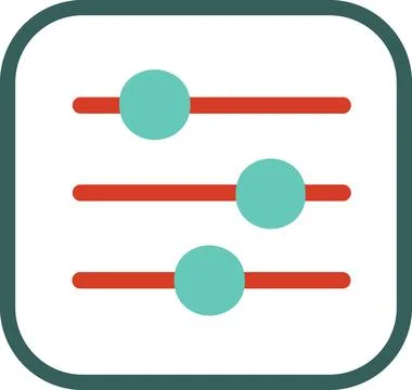 Filter settings icon for data control 스톡 일러스트