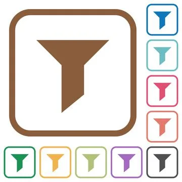 Filter simple icons Stock Illustration