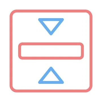 Filter Symbol with Up and Down Arrow Indicator Stock Illustration