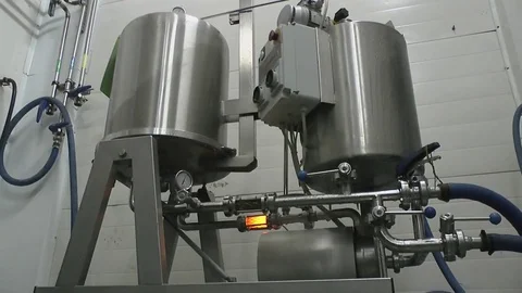 Filter system at a large beer company Stock Footage 73352569