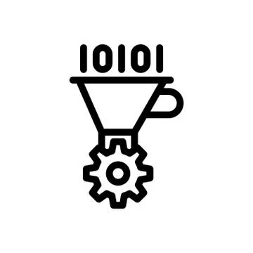 Filter thin line icon Stock Illustration