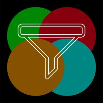 Filter vector icon Stock Illustration