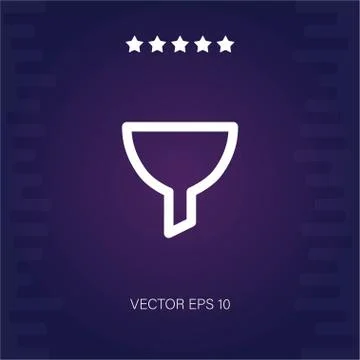 Filter vector icon Stock Illustration