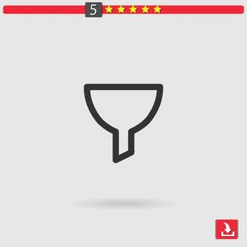 Filter vector icon Stock Illustration