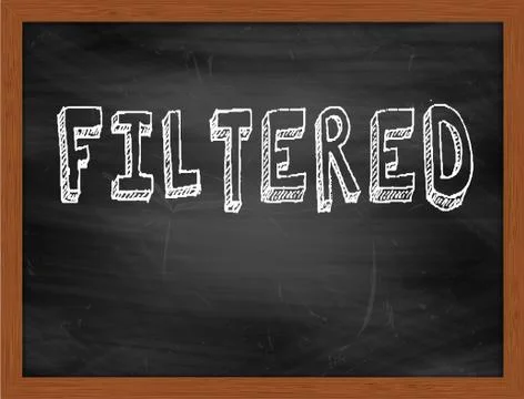 FILTERED  hand writing text on black chalkboard Stock Illustration