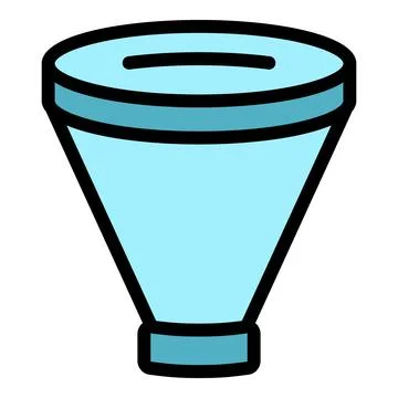 Filtering data through sales funnel for targeted marketing and lead generatio Illustrazione stock