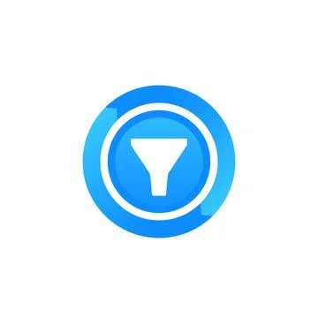 Filtering process icon for web Illustrazione stock