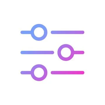 Filters button pixel perfect gradient linear ui icon Illustrazione stock