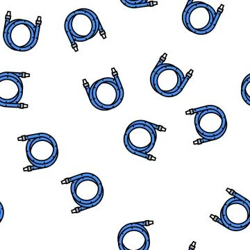 Filtrate pool hose vector seamless pattern Illustrazione stock