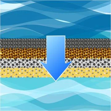 Filtration and water purification design Stock Illustration