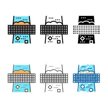 Filtration machine color icon vector styles Stock Illustration