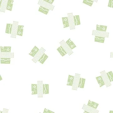Filtration machine glyph seamless pattern Stockillustratie