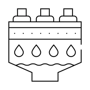 Filtration machine line icon vector symbol illustration 스톡 일러스트