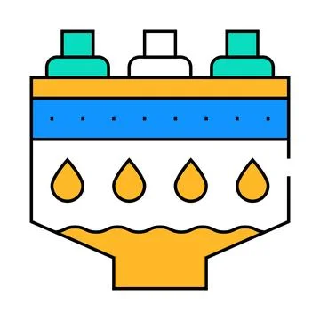 Filtration machine vector symbol illustration icon color illustration 스톡 일러스트
