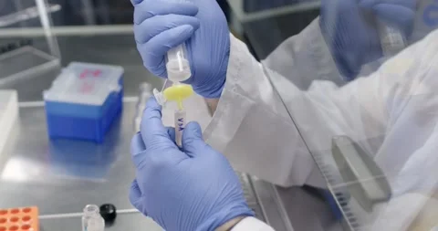 Filtration of a medicinal product Stock Footage 339321619