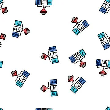 Filtration neural network vector seamless pattern 库存插图