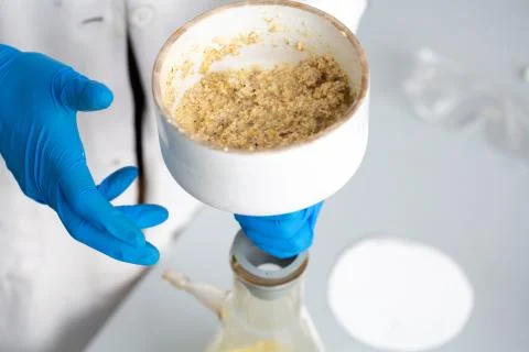 Filtration of plant materials 스톡 사진