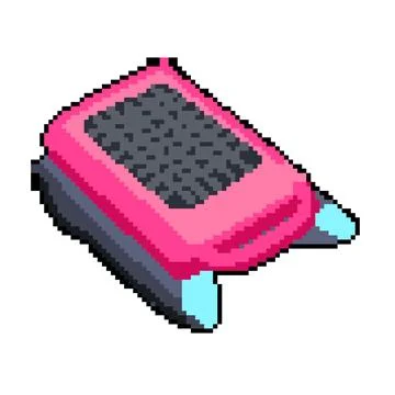 Filtration pool cleaning robot pixel art vector illustration イラスト素材