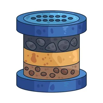 Filtration system illustration Stock Illustration
