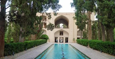 Fin Garden (Bagh-e Fin), Persian Garden in Isfahan Province, Kashan, Iran Stock Photos