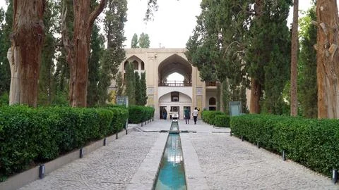 Fin Garden (Bagh-e Fin), Persian Garden in Isfahan Province, Kashan, Iran Stock Photos