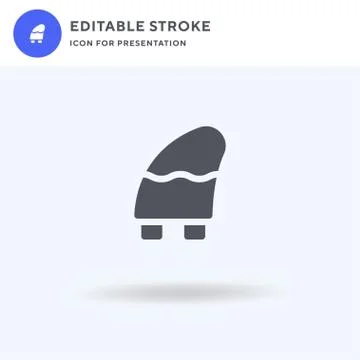 Fin icon vector, filled flat sign, solid pictogram isolated on white, logo il Stock Illustration