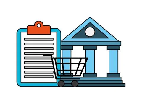 Fin tech business Illustrazione stock