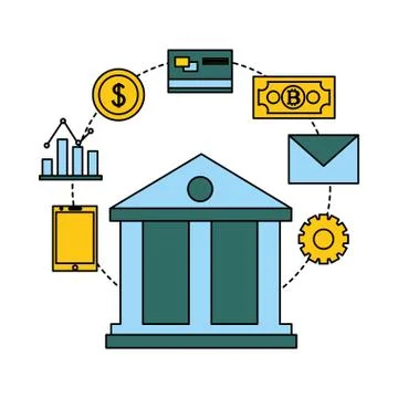 Fin tech business Stock Illustration