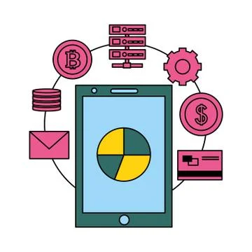 Fin tech business Stock Illustration