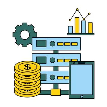 Fin tech business Stock Illustration