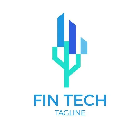 Fin tech vector logo template design Illustrazione stock