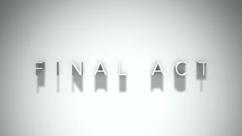 Final Act 3D title animation with shadows on a white background Stock Footage 296725554
