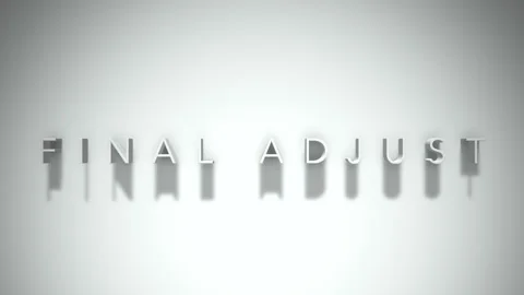 Final adjust 3D title animation white text on a white background Stock Footage 299377961