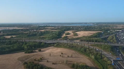 Final Approach: 4K Aircraft Window View of Descent and Smooth Landing at London Stock Footage 340415344