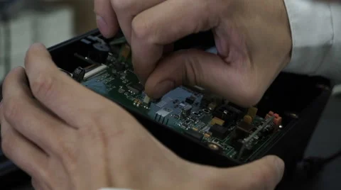 Final Assembly of electronic equipment Stock Footage 67897539