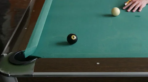 The final blow in a game of billiards 4k Stock Footage 56580384