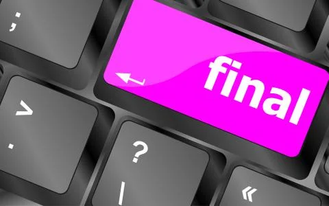 Final button on computer pc keyboard key Stock Illustration