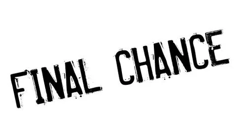 Final Chance rubber stamp Stock Illustration