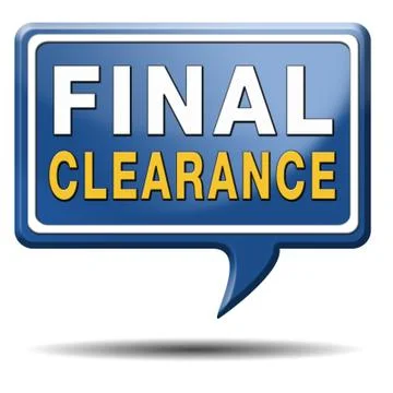 Final clearance Stock Illustration
