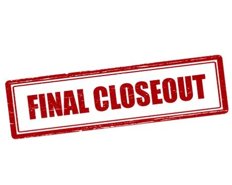 Final closeout Stock Illustration