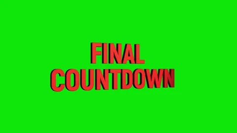 Final countdown 3d text animation with word rotating effect. streaming and .. Stock Footage 313821916