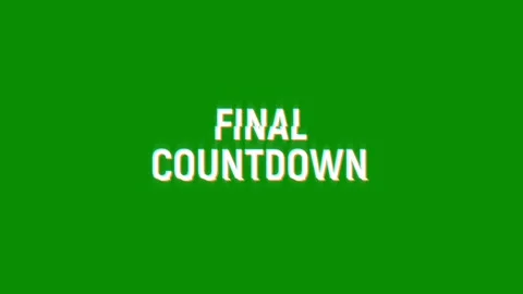 Final countdown text glitch screen effect abstract media video animation 스톡 동영상 313267824