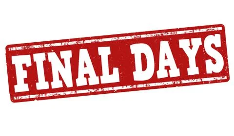 Final days stamp Stock Illustration