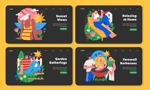 Final Days Summer Vacation. Flat Vector Illustration Stock Illustration