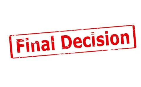 Final decision Stock Illustration